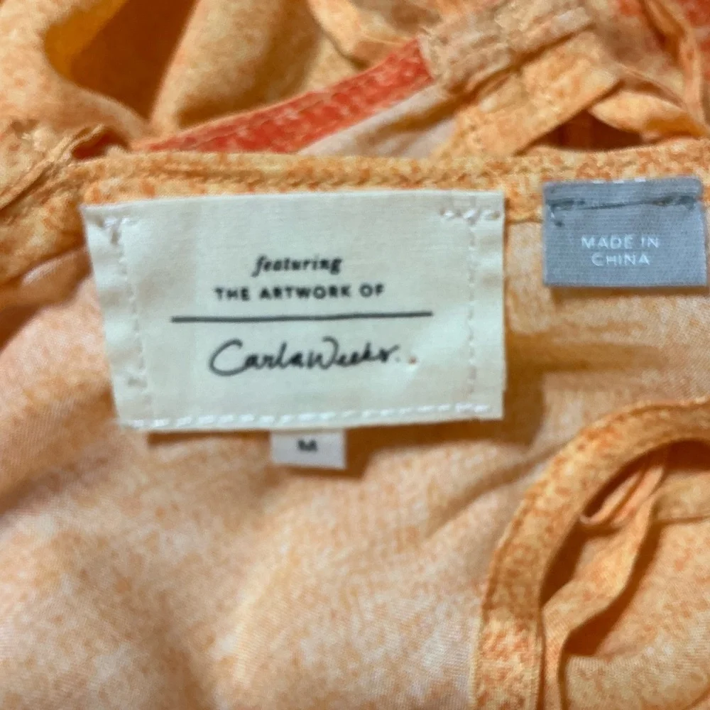EUC Anthropologie Carla Weeks Setting Sun Maxi Dress Medium - Picture 11 of 13